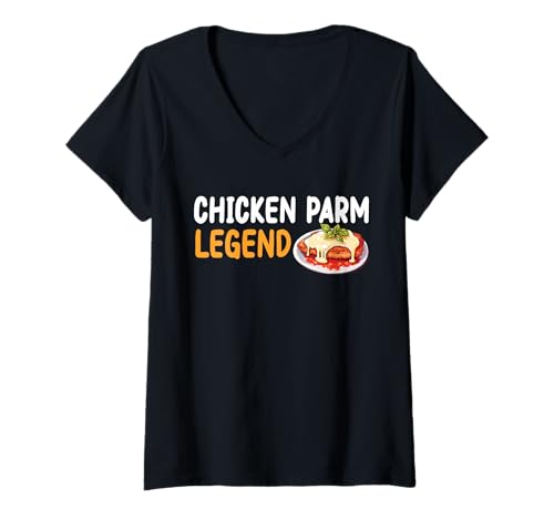 Damen Chicken Parm Legend T-Shirt mit V-Ausschnitt Damen Chicken Parm Legend T-Shirt mit V-Ausschnitt von Chicken Parm Liebhaber Designs Idee