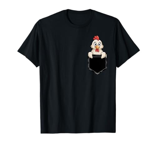 Lustiges Huhn in der Tasche, Tier, niedlich, Damen, Herren T-Shirt von ChickensBests