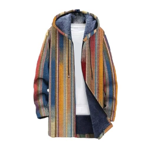 Chickwin Herren Jacke Winter Herbst Übergangsjacke 3D Muster Winterjacke Warme Männer Jacken Mantel mit Kapuze für Outdoor Snowboard Wandern Fahrrad Training Arbeits von Chickwin