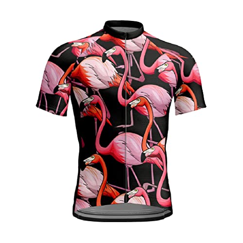 Chickwin Herren Radtrikot Fahrradtrikot Kurzarm Elastische Fahrradbekleidung Sommer Kleidung Fahrrad T Shirt Tops für Männer, Atmungsaktive Cycling Jersey Bekleidung für Radsport Outdoor von Chickwin