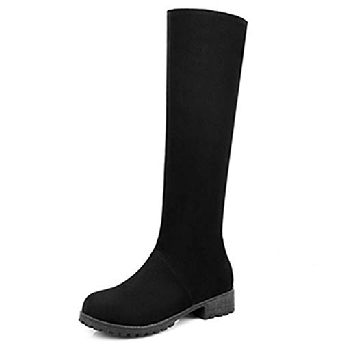 Chicmark Damen Flach Langschaft Stiefel (Schwarz, 46 EU) von Chicmark