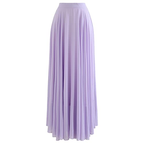 Chicwish Damen Zeitloser Favorit Chiffon Maxi Abschlussball Party Rock, Flieder, X-Klein von Chicwish