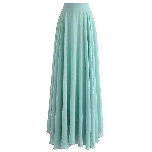 Chicwish Damen Zeitloser Favorit Chiffon Maxi Abschlussball Party Rock, mint, 36 von Chicwish