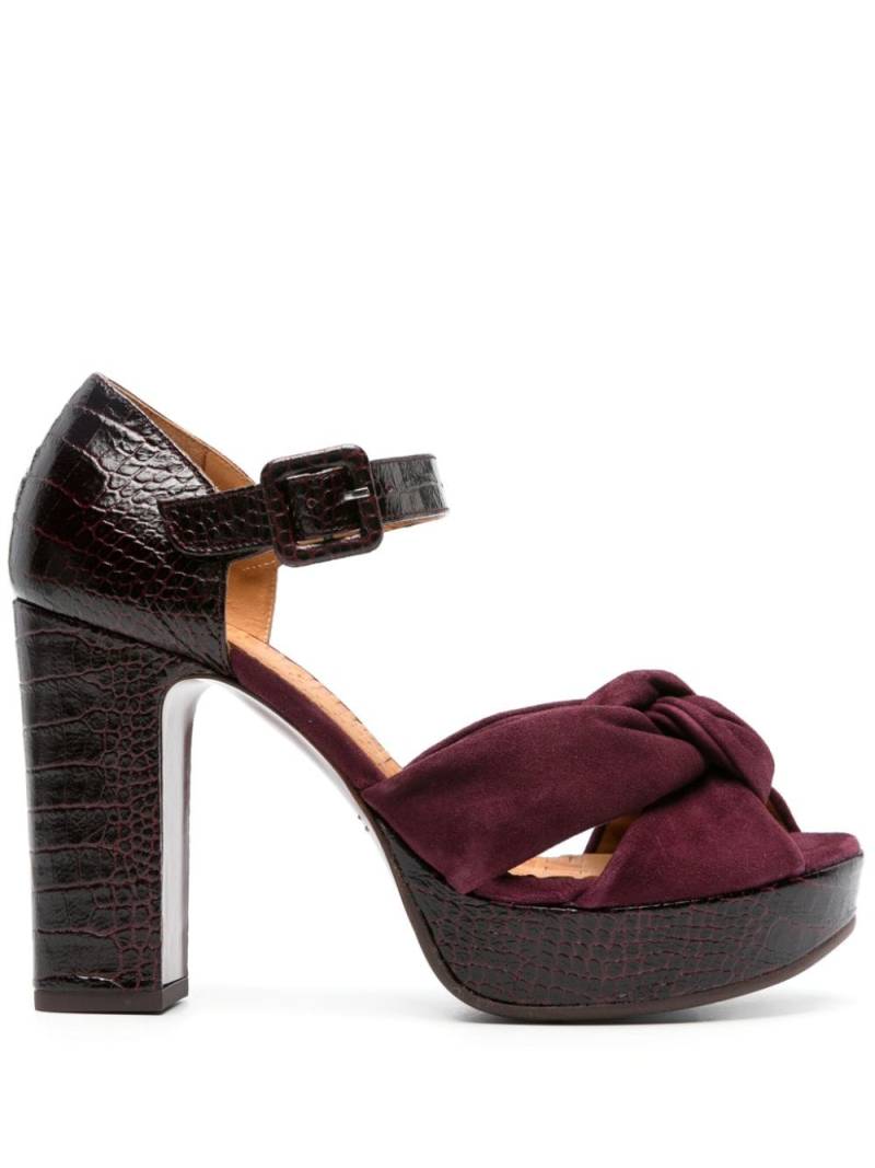 Chie Mihara Babel Sandalen mit Kroko-Effekt 95mm - Violett von Chie Mihara