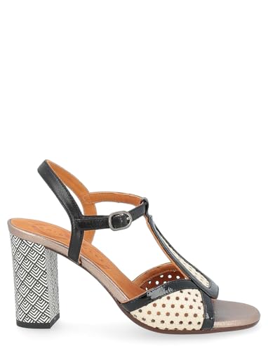 Chie Mihara Bechill Sandale Aus Schwarzem Und Weißem Leder, Size: 38 von Chie Mihara
