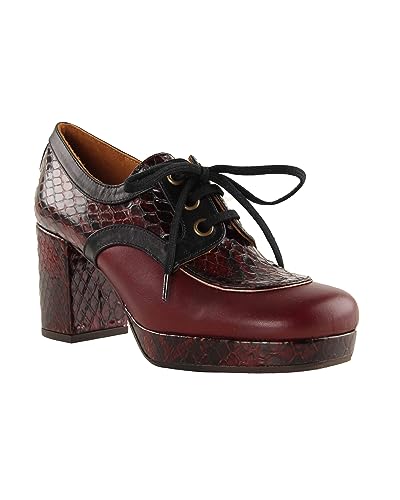 Chie Mihara Damen OBIZU39 Oxford, Burgundy, Black, 39 EU von Chie Mihara