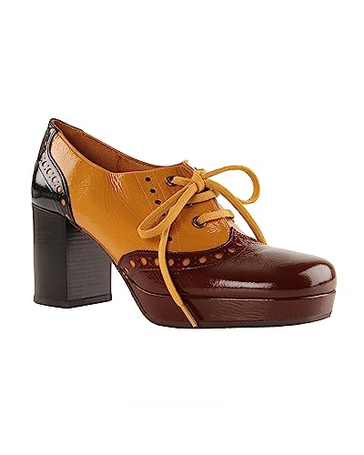 Chie Mihara Damen OKERU38 Oxford, Brown, Yellow, Black, 38 EU von Chie Mihara