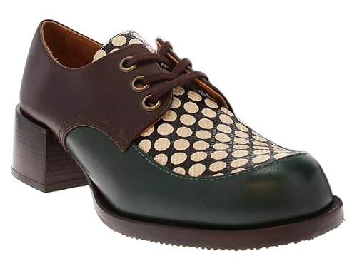 Chie Mihara Damen TRUDU38 Oxford, Brown, Green, Black, White, 38 EU von Chie Mihara