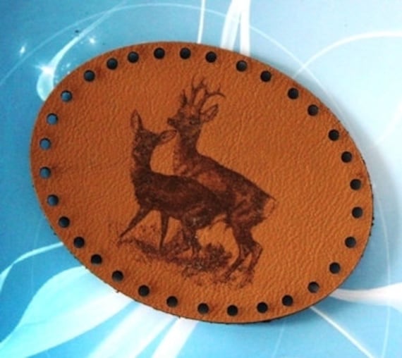 Lederapplikation Rehpaar Lan-512 von ChiemgauFlair