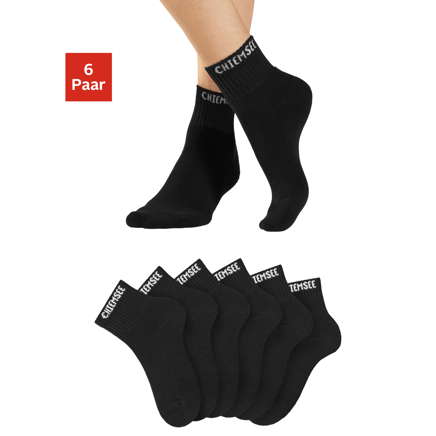 CHIEMSEE Kurzsocken Damen schwarz Gr.35-38 von Chiemsee