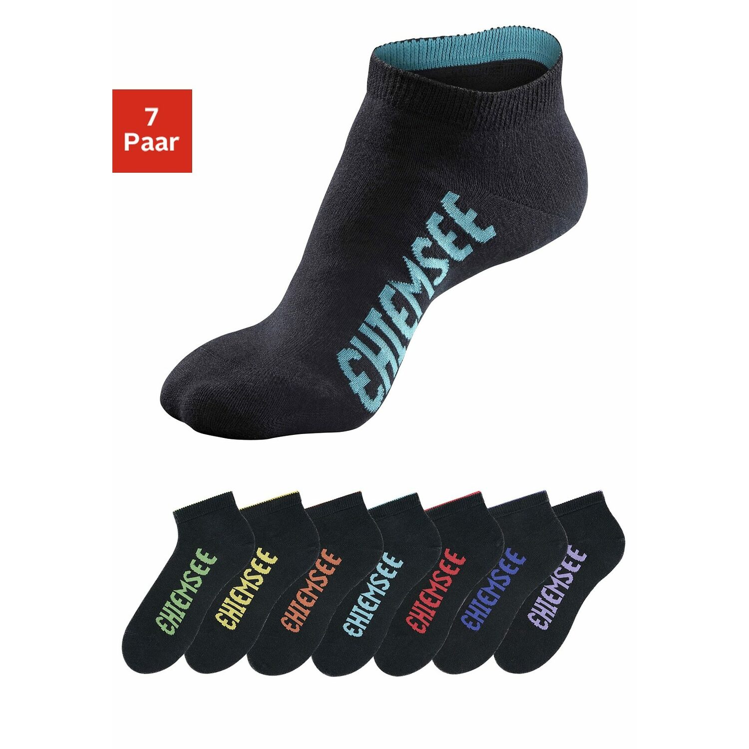 CHIEMSEE Sneakersocken Damen schwarz Gr.35-38 von Chiemsee