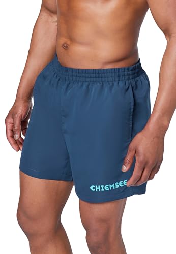 Chiemsee Badehose Herren blau I Regular Fit Badeshorts mit elastischem Bund & Kordel I Schnelltrocknend, mit Mesh-Innenslip & Taschen I Schwimmhose in der Farbe Dress Blues, Größe L von Chiemsee