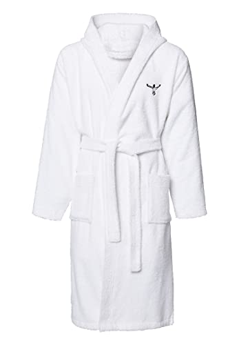 Chiemsee Unisex Bademantel mit Kapuze 100% Baumwolle Weiss, Bekleidungsgröße:XL von Chiemsee