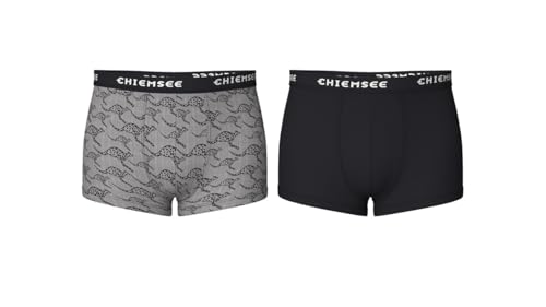 Chiemsee Boxershorts 2er Pack Boys mit Kangaroo Print Unterwäsche für Jungen (DE/NL/SE/PL, Numerisch, 158, 164, Regular, grau) von Chiemsee