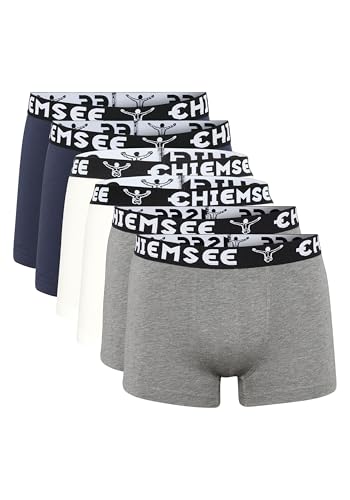 Chiemsee Boxershorts Herren I 6er Set Kurze Herren Unterhosen mit elastischem Waistband Style I Regular fit Boxershorts Men aus atmungsaktiver Baumwolle I 3 Farben, Größe S-2XL von Chiemsee