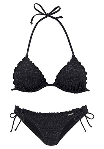 Chiemsee Damen Triangel Bikini (Schwarz, 34 A/B) von Chiemsee