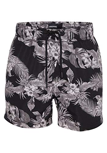 Chiemsee Herren Gemustert Badeshort, White/Black AOP, M von Chiemsee