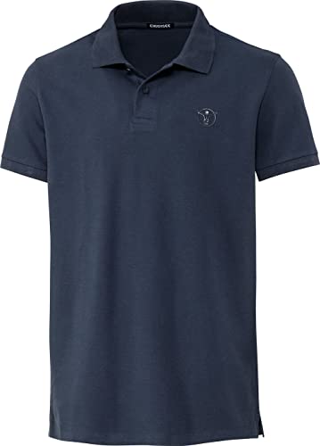 Chiemsee Herren Poloshirt, 100% Baumwolle, bequemes Poloshirt/T-Shirt mit lässigem Kragen, leichte Herrenoberbekleidung, atmungsaktiv & luftdurchlässig, Marine, Gr. M von Chiemsee