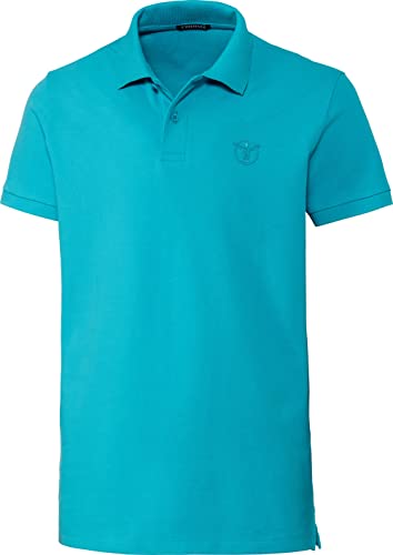 Chiemsee Herren Poloshirt, 100% Baumwolle, bequemes Poloshirt/T-Shirt mit lässigem Kragen, leichte Herrenoberbekleidung, atmungsaktiv & luftdurchlässig, Türkis, Gr. M von Chiemsee