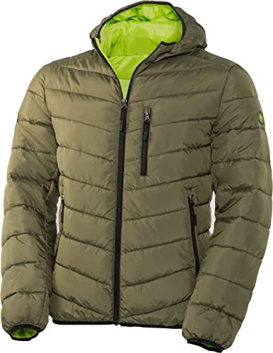 Chiemsee Herren Steppjacke, Winddichte Jacke für Männer mit praktischen Taschen, warme Winterjacke mit wattierter Kapuze, perfekt für Freizeit & Outdoor, Olivgrün, Gr. XXL von Chiemsee