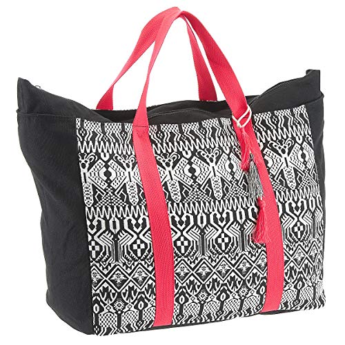 Chiemsee Sports & Travel Bags Black & White Shopper 44 cm deep Black von Chiemsee