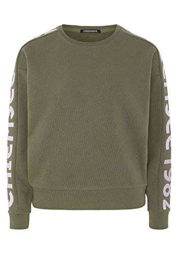 Chiemsee Sweatshirt Frontprint - GOTS Zertifiziert L Dusty Olive von Chiemsee