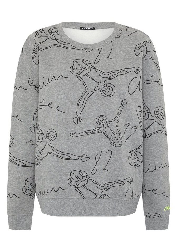 Chiemsee Sweatshirt Sweatshirt mit Label-Art-Muster 1 von Chiemsee