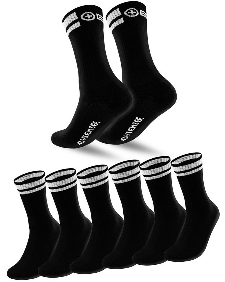Chiemsee Tennissocken Sportsocken Damen und Herren 6 Paar Crew Socken elastischer Komfortbund und flache Zehennaht von Chiemsee