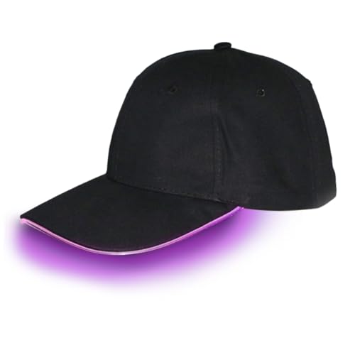 Baseballkappe mit LED-Beleuchtung, Weihnachts- und Event-Kostüm-Zubehör, verstellbare Mütze mit 4 Leuchtmodi, ideal für nächtliche Ausflüge von Chienc