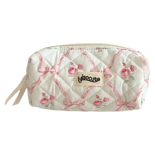 Federmäppchen mit Blumenmuster – verschleißfeste, multifunktionale Schreibwarentasche und Kosmetiktasche für Mädchen, für Stifte, Bleistifte, Radiergummis, Farbstifte, rose, Modern von Chienc