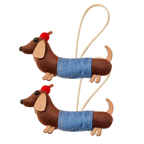Mädchen Haargummis - Dackel Pferdeschwanzhalter | Cartoon Scrunchies für Frauen & Mädchen (2er Set) von Chienc