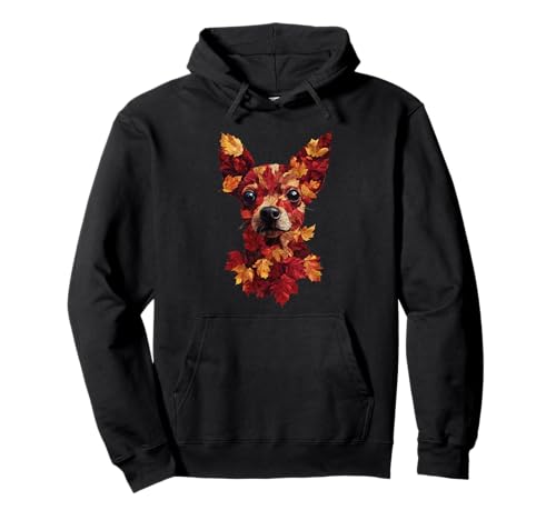 Chihuahua Herbstlaub Herbst Hund Chihuahua Mama Pullover Hoodie von Chihuahua Autumn Leaves - Fall Gifts