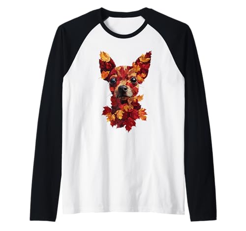 Chihuahua Herbstlaub Herbst Hund Chihuahua Mama Raglan von Chihuahua Autumn Leaves - Fall Gifts