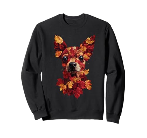Chihuahua Herbstlaub Herbst Hund Chihuahua Mama Sweatshirt von Chihuahua Autumn Leaves - Fall Gifts