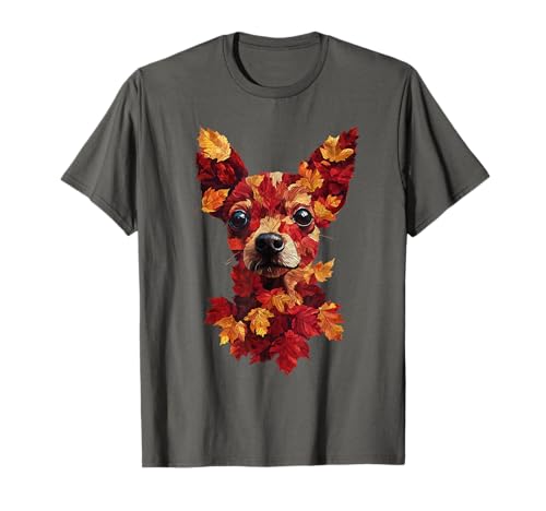 Chihuahua Herbstlaub Herbst Hund Chihuahua Mama T-Shirt von Chihuahua Autumn Leaves - Fall Gifts