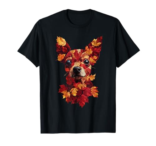 Chihuahua Herbstlaub Herbst Hund Chihuahua Mama T-Shirt von Chihuahua Autumn Leaves - Fall Gifts