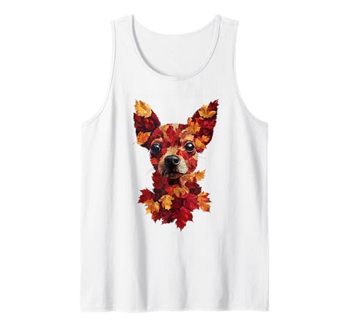 Chihuahua Herbstlaub Herbst Hund Chihuahua Mama Tank Top von Chihuahua Autumn Leaves - Fall Gifts