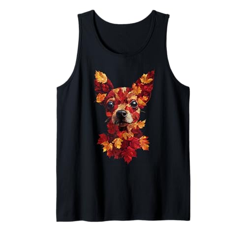 Chihuahua Herbstlaub Herbst Hund Chihuahua Mama Tank Top von Chihuahua Autumn Leaves - Fall Gifts