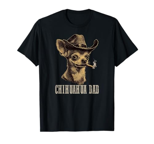 Herren Chihuahua Hund Vintage Best Chihuahua Dad Vatertag T-Shirt von Chihuahua Dad Funny Chihuahua Dog Father's Day