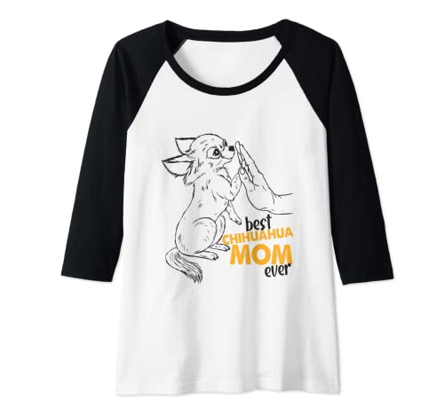 Damen Chihuahua-Kleidung Beste Chihuahua-Mutter aller Zeiten Mama Chihuahua Raglan von Chihuahua Gifts For Women Chihuahua Pajamas