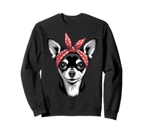 Mädchen Chihuahua Bandana Chihuahua Sweatshirt Mädchen Chihuahua Bandana Chihuahua Sweatshirt von Chihuahua Lover Gifts & Tees