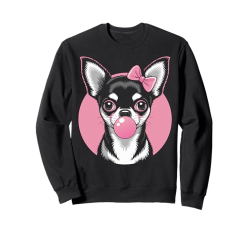 Mädchen Chihuahua Pink Bubblegum Chihuahua Sweatshirt Mädchen Chihuahua Pink Bubblegum Chihuahua Sweatshirt von Chihuahua Lover Gifts & Tees
