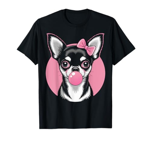 Mädchen Chihuahua Pink Bubblegum Chihuahua T-Shirt Mädchen Chihuahua Pink Bubblegum Chihuahua T-Shirt von Chihuahua Lover Gifts & Tees