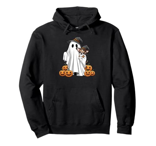 Lustiger Geist Chihuahua Kürbis Halloween Kinder Herren Damen Pullover Hoodie von Chihuahua Lovers Cute Halloween Outfits Boy Girl