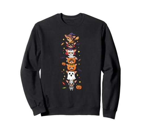 Chihuahua Hexe Vampir Geist Halloween Kinder Herren Damen Sweatshirt Chihuahua Hexe Vampir Geist Halloween Kinder Herren Damen Sweatshirt von Chihuahua Lovers Halloween Skeleton Mummy Outfits