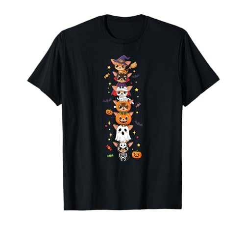 Chihuahua Hexe Vampir Geist Halloween Kinder Herren Damen T-Shirt Chihuahua Hexe Vampir Geist Halloween Kinder Herren Damen T-Shirt von Chihuahua Lovers Halloween Skeleton Mummy Outfits