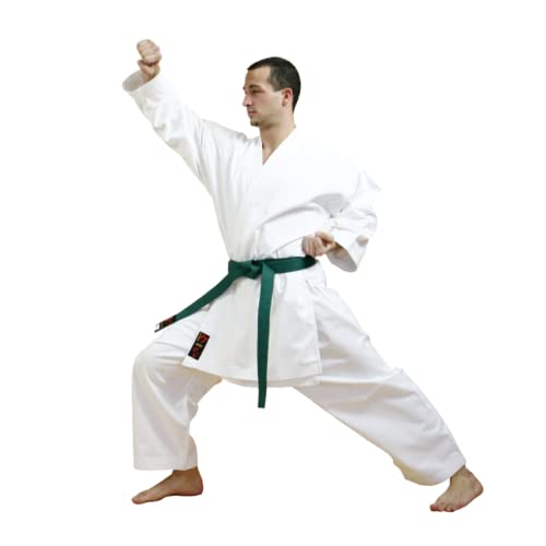 Chikara Karateanzug 9 OZ (Bushi) Kampfsportanzug Karate, Karateanzug Kinder, Karateanzug Herren, Karateanzug Damen, Karateanzug Anfänger, Karateanzug Fortgeschrittene, Karate Anzug Erwachsene (140) von Chikara