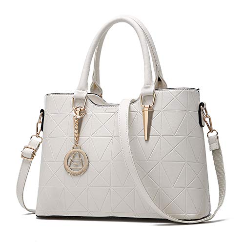 Chikencall® Frauen Clacssic Tote Bag Mode Handtasche und Geldbörsen Umhängetasche aus PU-Leder Top Handle Satchel mit Niedlicher Anhänger von Chikencall