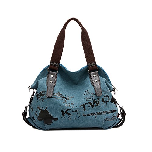 Frauen Damen Leinentaschen Segeltuch Taschen Lässige Vintage Hobo Leinwand Multi-Pocket täglich Geldbörse Messenger Top Griff Schulter große Tote Shopper Handtasche Einkaufen Graffiti Taschen von Chikencall