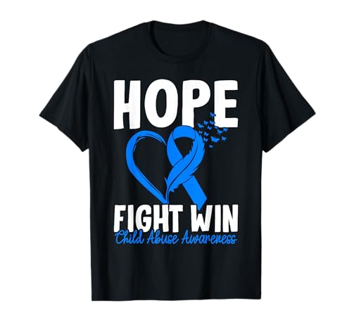 Hope Fight Win Blue Ribbon Kids Child Missuse Awareness T-Shirt Hope Fight Win Blue Ribbon Kids Child Missuse Awareness T-Shirt von Child Abuse Awareness Tees